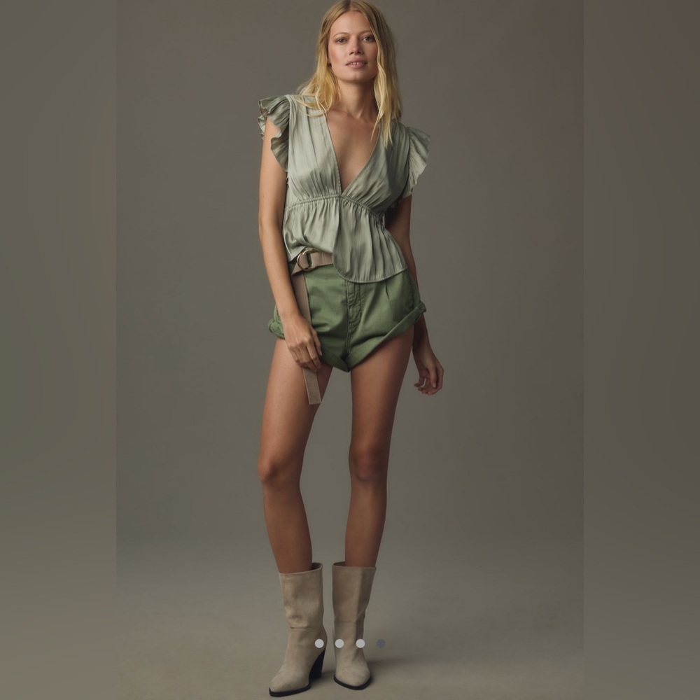 Anthropologie silky babydoll blouse